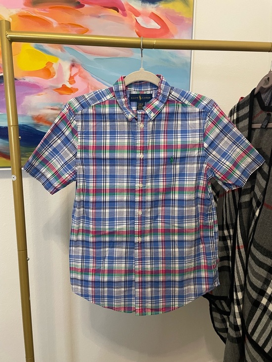 Ralph Lauren Other - Ralph Lauren Short-Sleeve Plaid Button-Down Shirt - Blue, Green, Red Boys Size L